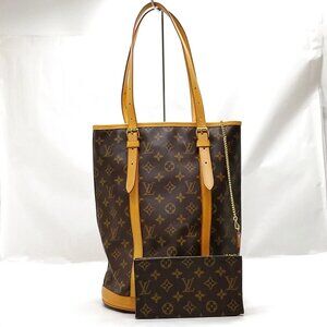 Authentic Louis Vuitton Bucket GM Brown Monogram Tote Bag mn672-121725